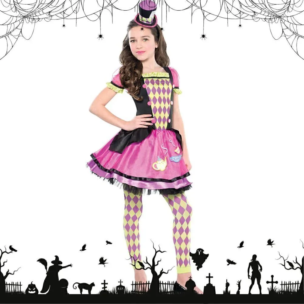 Nwot Girl's S Mad Hatter Halloween Costume